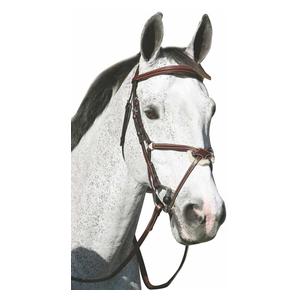 Henri De Rivel Pro Mono Crown Raised Figure Eight Horse Bridle with Rubber Reins Henri de Rivel